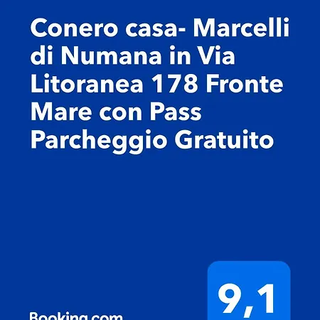 Conero Casa- Di Numana In Via Litoranea 178 Fronte Mare Con Pass Parcheggio Gratuito Apartamento