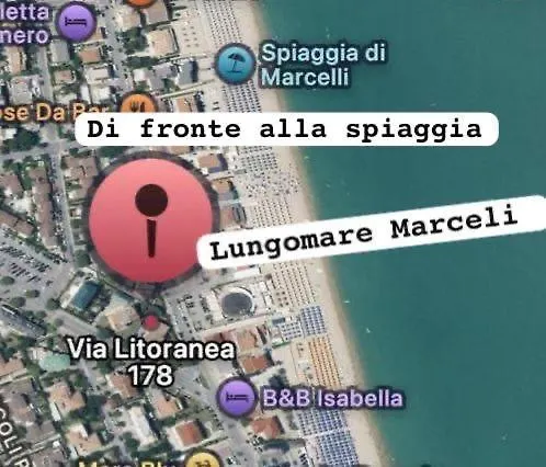 Conero Casa- Di Numana In Via Litoranea 178 Fronte Mare Con Pass Parcheggio Gratuito Apartamento Marcelli